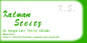 kalman steitz business card